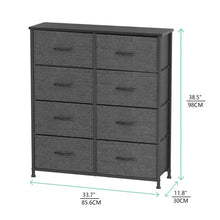 Load image into Gallery viewer, Ovela: 8 Drawer Storage Chest - Dark Grey