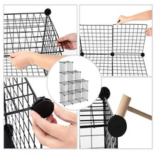Load image into Gallery viewer, STORFEX 9-Cube DIY Metal Storage Shelf - Black