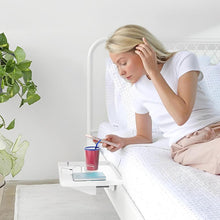 Load image into Gallery viewer, STORFEX 2 Pack Bed Side Table Tray Organizer - White