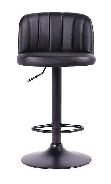 Fraser Country Adjustable Finest Black PU Curved Bar Stool (2/Pack)