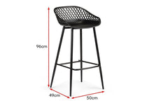 Load image into Gallery viewer, Ovela Set of 2 Leerdam Bar Stools (Black)