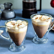 Load image into Gallery viewer, OZZYCOOK Double Wall Glass Coffee Cup Set of 4