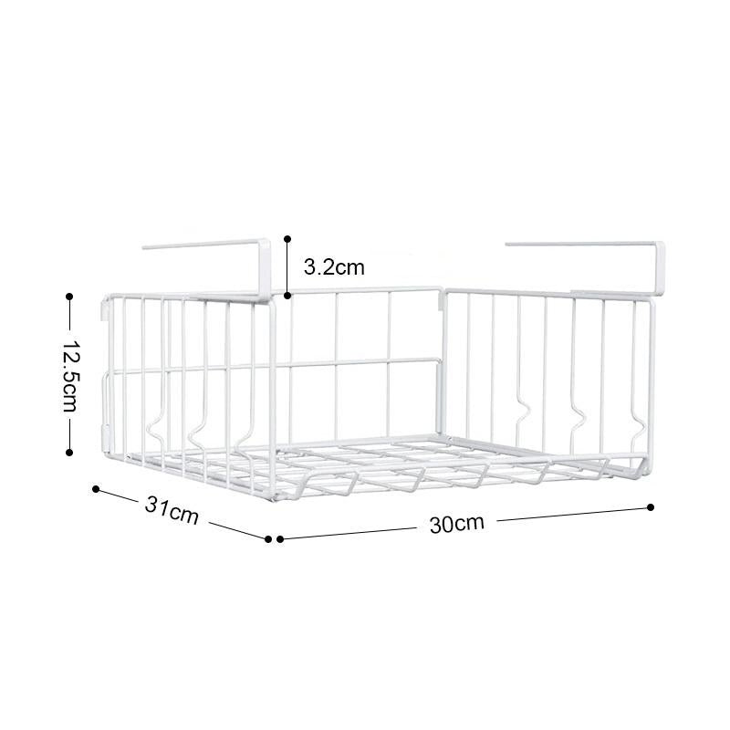 STORFEX Under Shelf Organizer - White (2 Pack)