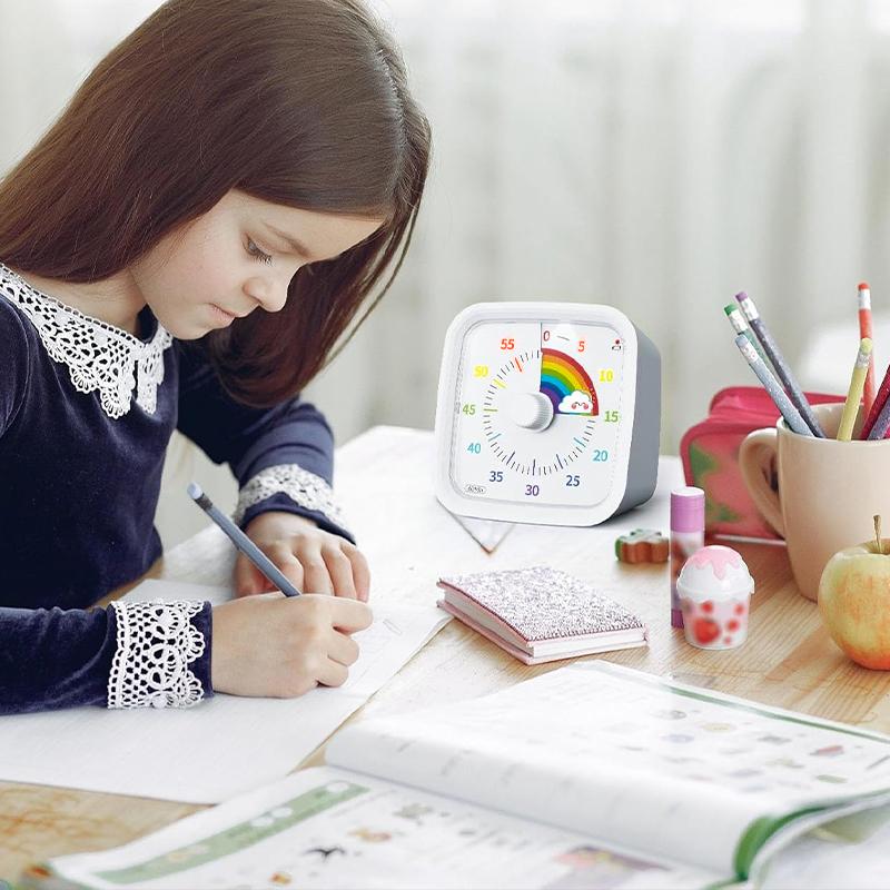 Visual Timer with Protective Case - White