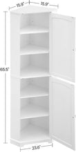 Load image into Gallery viewer, Vasagle Soglio Tall Corner Cabinet with 2 Doors and 4 Adjustable Shelves