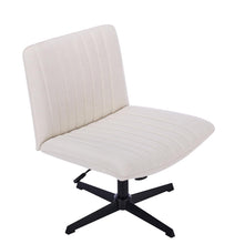 Load image into Gallery viewer, Gorilla Office- Ribbed Faux Linen Office Chair Ivory