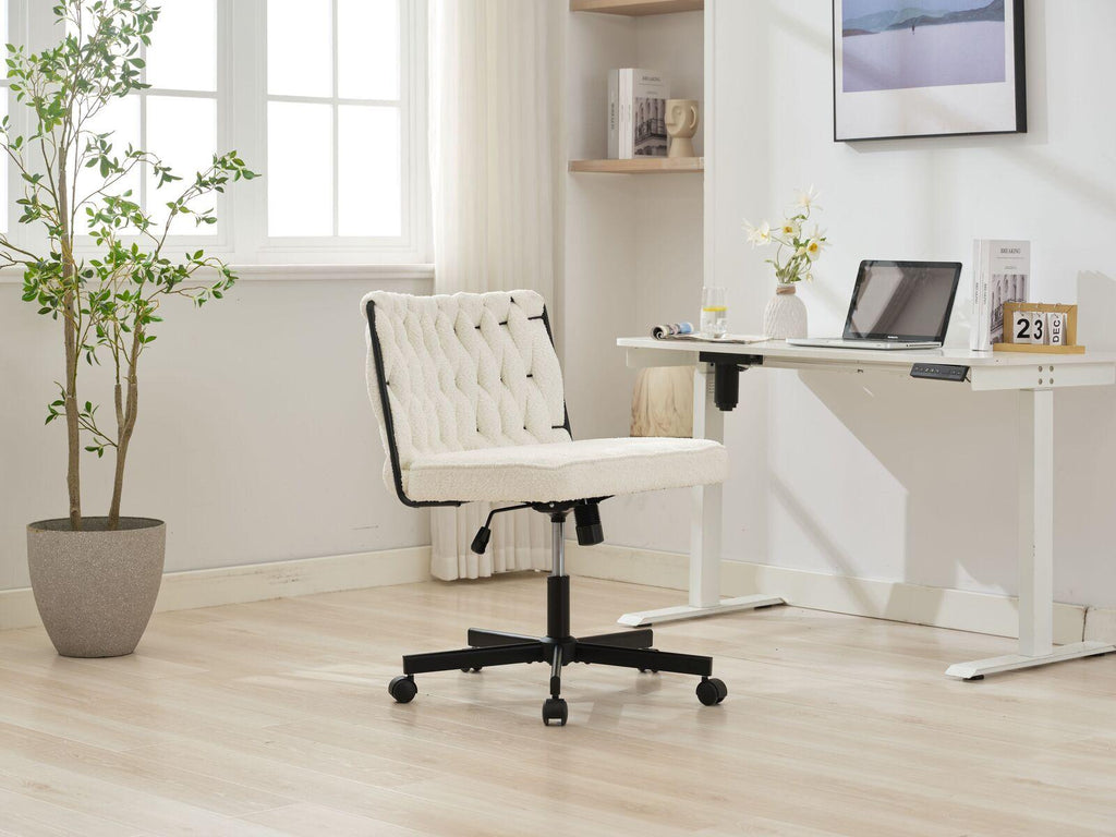 Gorilla Office: Boucle Knot Back Chair White
