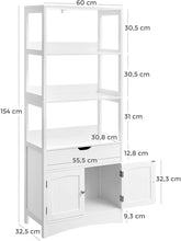 Load image into Gallery viewer, Vasagle Soglio Free Standing Storage Cabinet With 3 Open Shelves