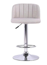Load image into Gallery viewer, Fraser Country Adjustable Finest Grey Fabric Curved Bar Stool (2/Pack)