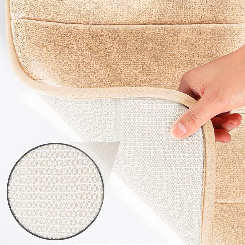 COMFEYA 2 Pack Bath Mat Set - Beige
