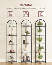 Load image into Gallery viewer, Vasagle Corner 5 Tier Tempered Glass Shelf - Black