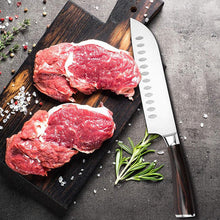 Load image into Gallery viewer, OZZYCOOK 7 Inch Kitchen Knife Ultra Sharp Santoku Knife (2 Pack)