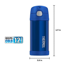 Load image into Gallery viewer, Thermos: FUNtainer Straw Bottle - Blue (355ml)