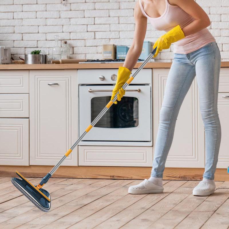 CLEANFOK Wall Cleaner Mop with Long Handle with 6 Pads