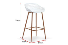 Load image into Gallery viewer, Ovela Set of 2 Leerdam Bar Stools (White)