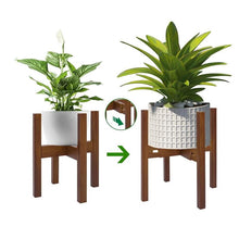Load image into Gallery viewer, GREENYHAVEN 2-Pack Plant Stands - Brown