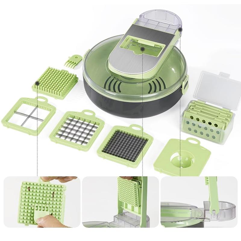 COOKOZZY 13 in 1 Vegetable Chopper Set - Green
