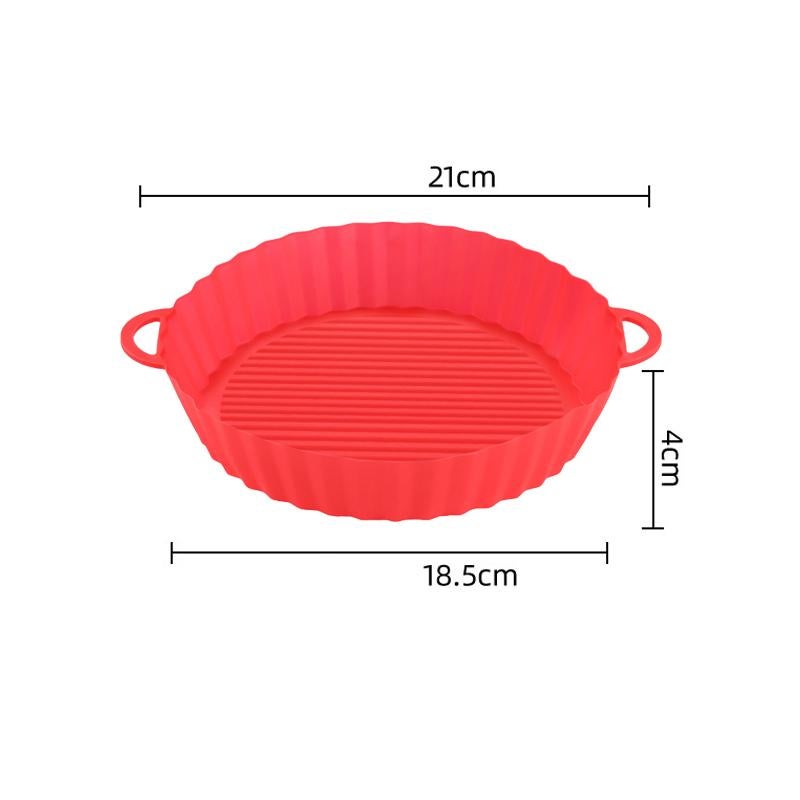Reusable Air Fryer Silicone Liner - Red (21.6cm)