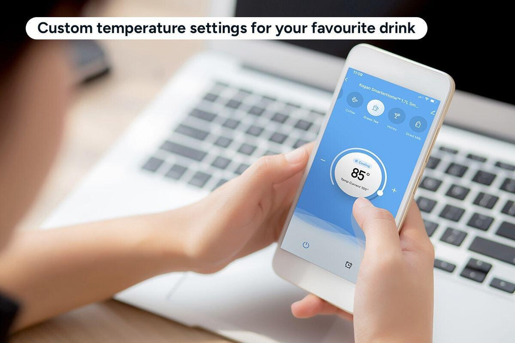 Kogan SmarterHome(TM) 1.7L Double Wall Glass Smart Kettle (Stainless Steel)