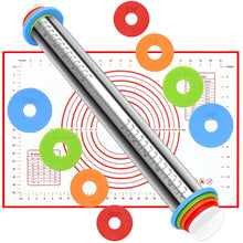 Load image into Gallery viewer, Ape Basics: Adjustable Stainless Steel Rolling Pin