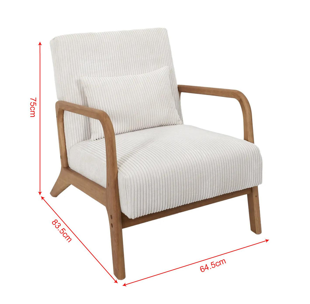 Fraser Country Cotele Scott Armchair - Ivory