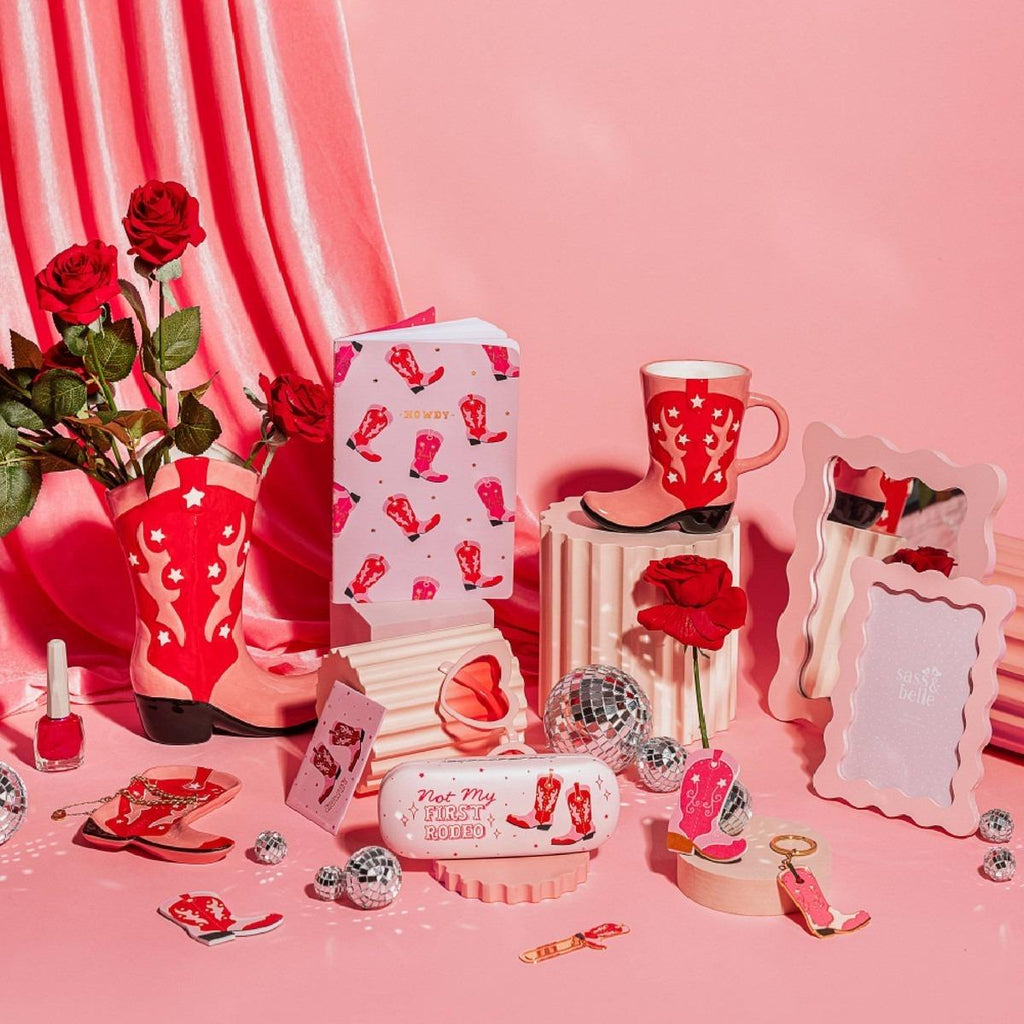 Sass & Belle: Cowboy Boot Vase - Red