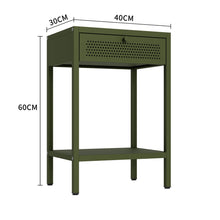 Load image into Gallery viewer, Fraser Country Milan Metal Bedside Cabinet - Olive Green