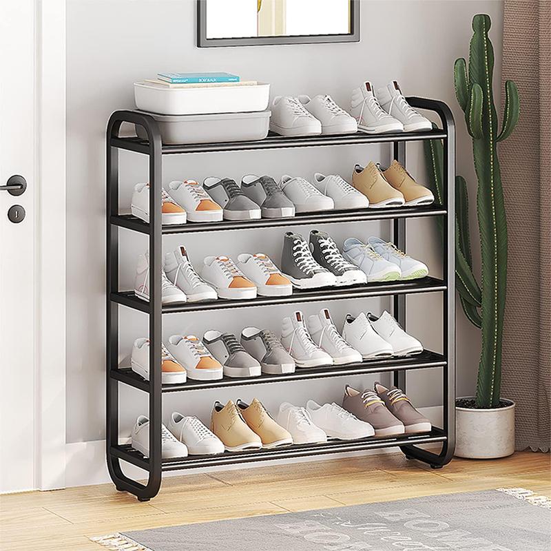 STORFEX 5-Tier Stackable Shoe Rack - Black