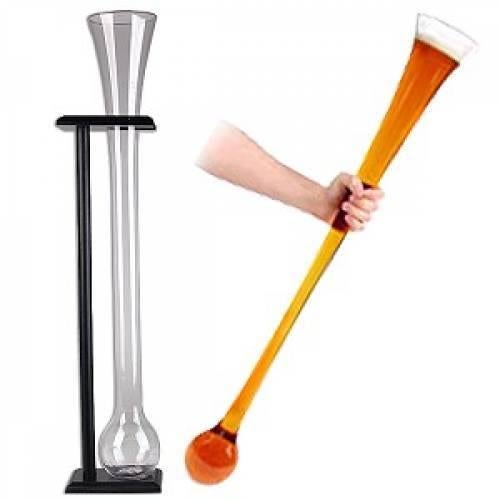 Yard Glass With Stand - Black