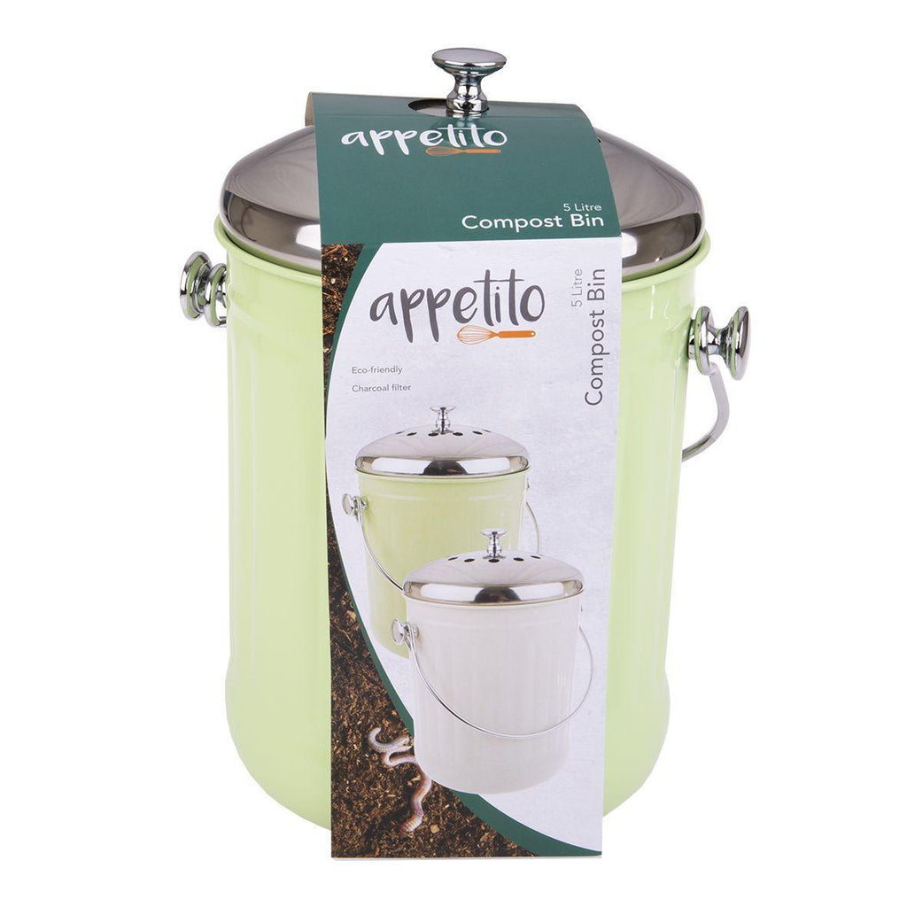 Appetito: Compost Bin - 5L (Green) - D.Line