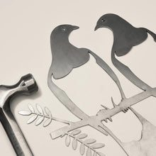 Load image into Gallery viewer, MetalBird Kereru Pair Garden Art