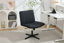Load image into Gallery viewer, Gorilla Office- Ribbed Faux Linen Office Chair Black