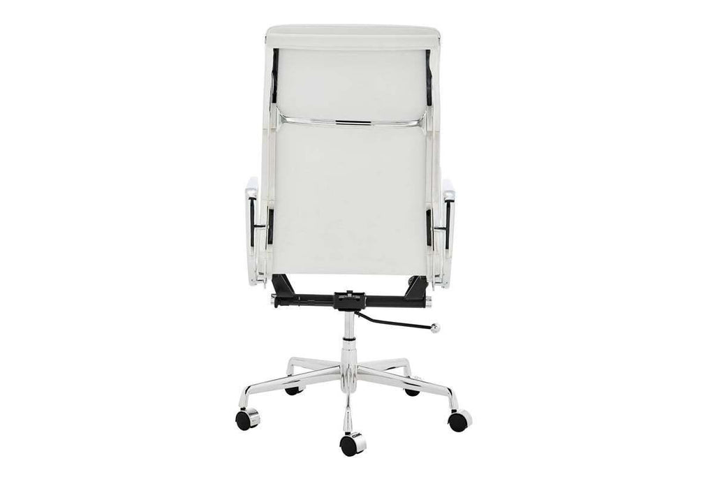 Matt Blatt Replica Eames Group Standard Aluminium Padded High Back Office Chair (White)