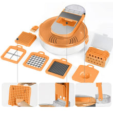 Load image into Gallery viewer, COOKOZZY 13 in 1 Vegetable Chopper Set - Orange