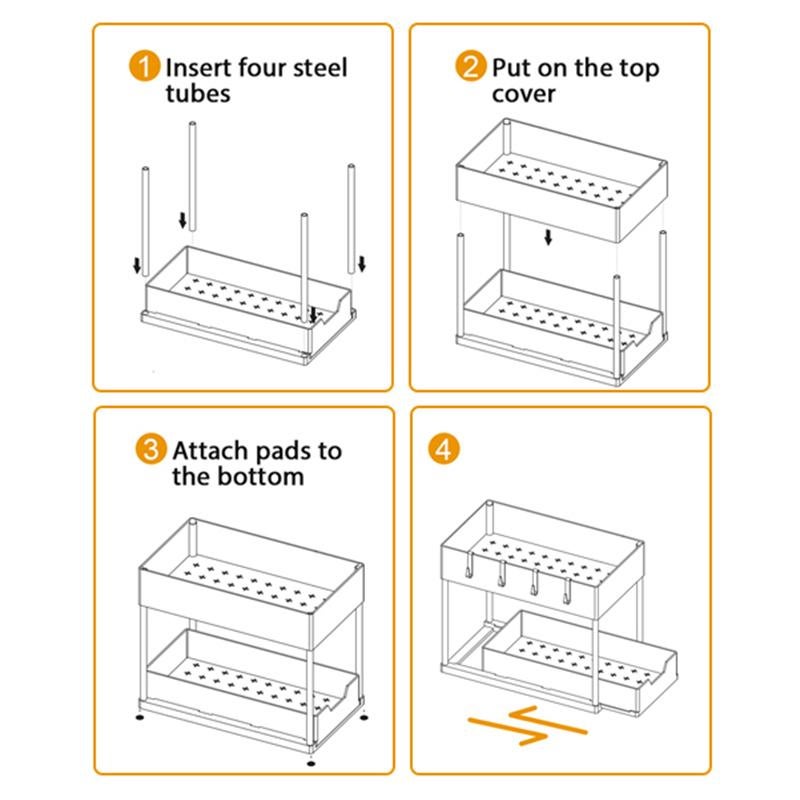 STORFEX Under Sink Organizers and Storage - 2 Pack