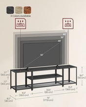 Load image into Gallery viewer, Vasagle 1.8M Large Television Stand With Shelves - Black with Wood Grain