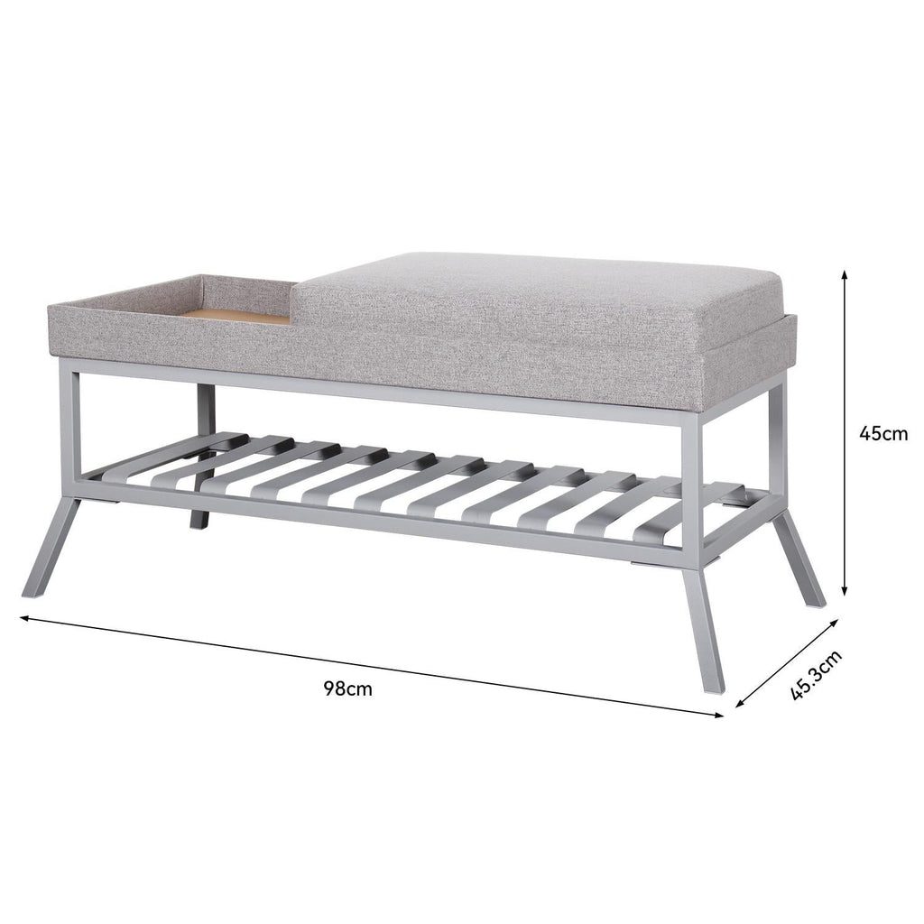 Fraser Country Shoe & Bench Storage Rack - Grey