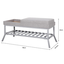 Load image into Gallery viewer, Fraser Country Shoe &amp; Bench Storage Rack - Grey