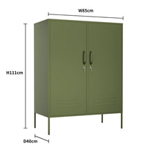 Load image into Gallery viewer, Fraser Country Milan Metal Side Cabinet - Olive Green