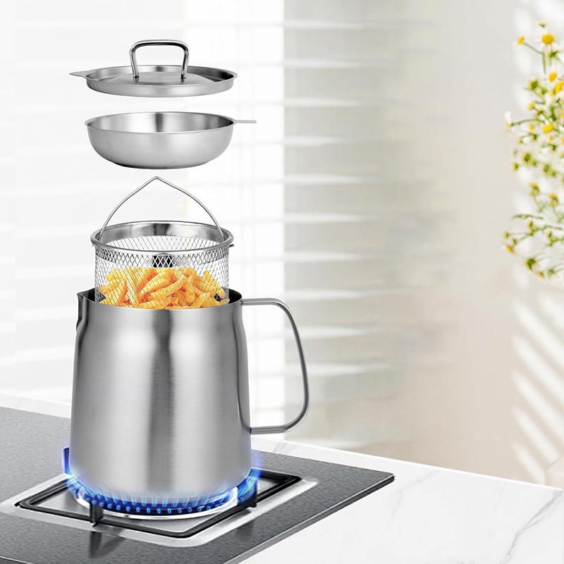 OZZYCOOK 2L Stainless Steel Oil Filter Pot