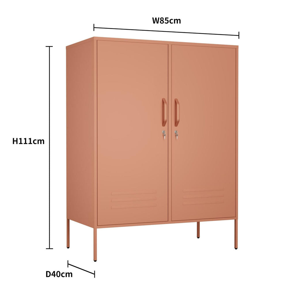 Fraser Country Milan Metal Side Cabinet - Nordic Salmon