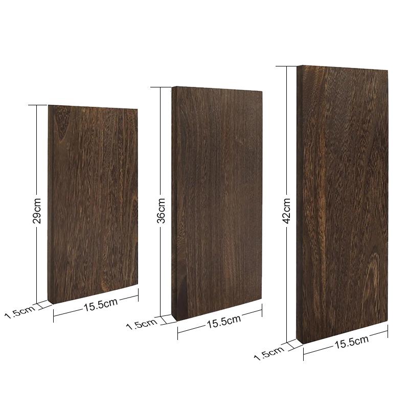 STORFEX Wooden Wall Mounted Floating Shelves - 4 Pack - Brown
