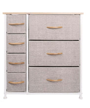 Load image into Gallery viewer, Ovela 7 Drawer Storage Chest -Beige