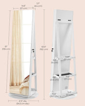 Load image into Gallery viewer, SONGMICS 6 LEDs Lockable Mirror 360? Swivel Jewelry Cabinet