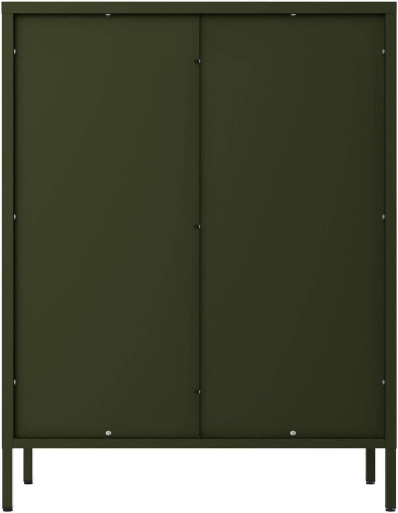 Fraser Country: Milan Metal Storage Cabinet 2 Swing Doors - Olive Green