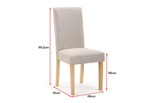 Load image into Gallery viewer, Ovela Set of 2 Kyran Fabric Dining Chairs (Beige)