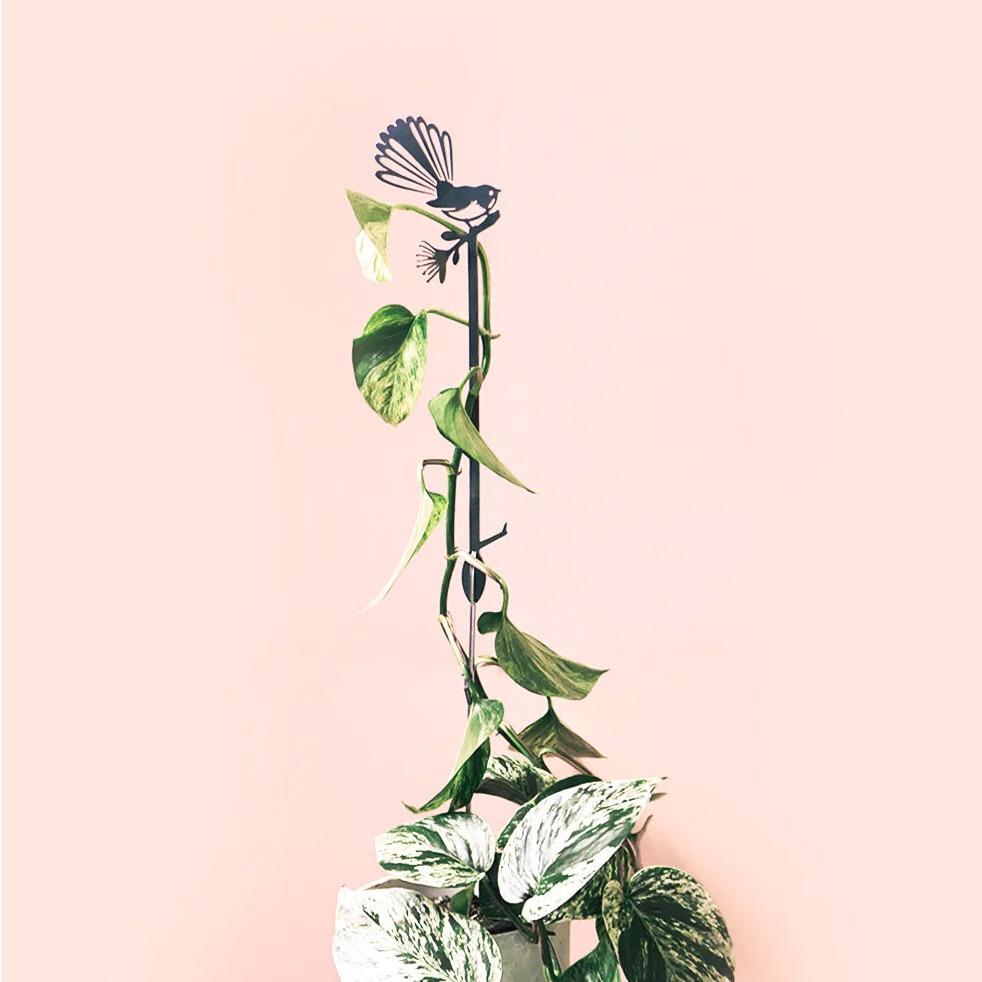 MetalBird Piwakawaka Plant Stake - 70cm