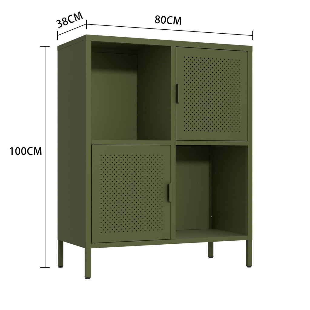 Fraser Country Milan Metal Cabinet - Olive Green