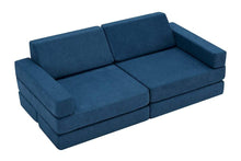 Load image into Gallery viewer, Fraser Country 14 Piece Modular Double Kids Play Sofa - Blue