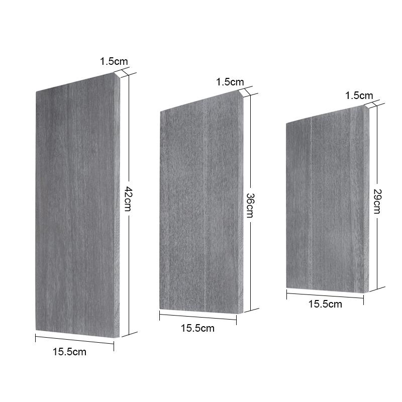 STORFEX Wooden Wall Mounted Floating Shelves - 4 Pack - Grey